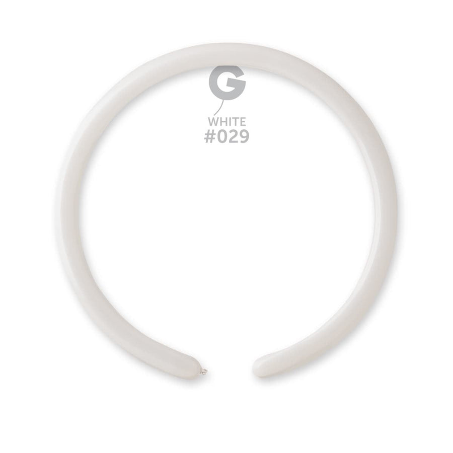 Gemar Latex Balloons Metal White #029 1in - 50 pieces