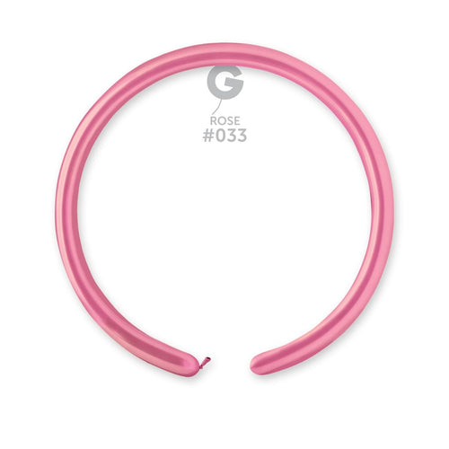 Gemar Latex Balloons Metal Rose #033 1in - 50 pieces