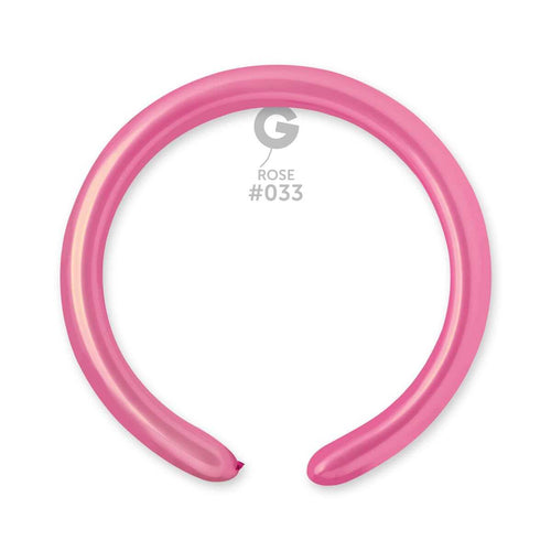 Gemar Latex Balloons Metal Rose #033 2in - 50 pieces