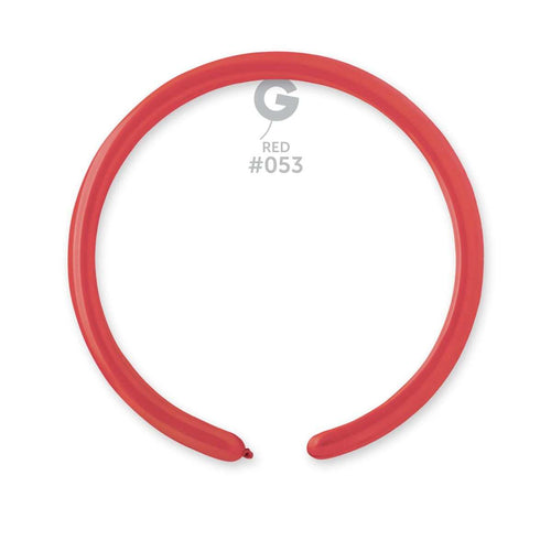 Gemar Latex Balloons Metal Red #053 1in - 50 pieces