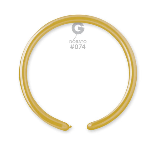 Gemar Latex Balloons Metal Dorato #074 1in - 50 pieces