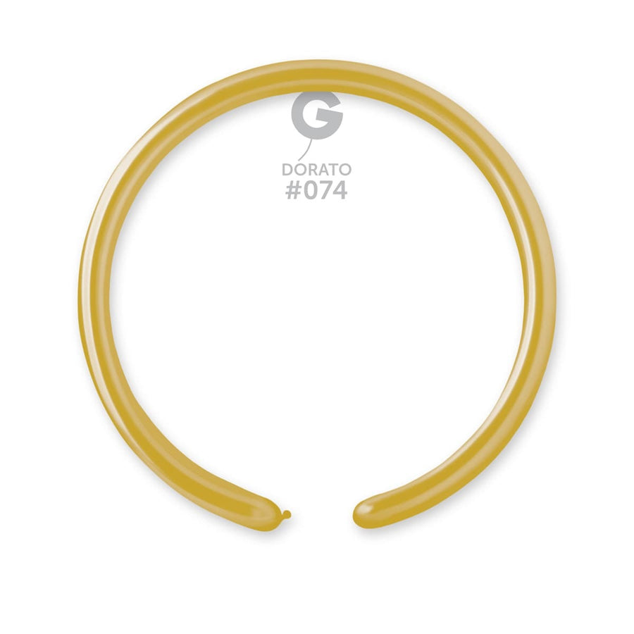 Gemar Latex Balloons Metal Dorato #074 1in - 50 pieces