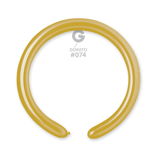 Gemar Latex Balloons Metal Dorato #074 2in - 50 pieces