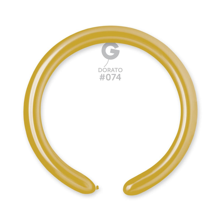 Gemar Latex Balloons Metal Dorato #074 2in - 50 pieces