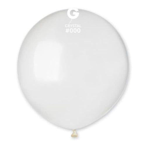 Gemar Latex Balloons Crystal Clear #000 19in - 5 pieces