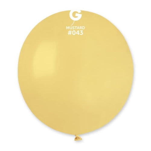 Gemar Latex Balloons Standard Mustard #043 19in - 5 pieces