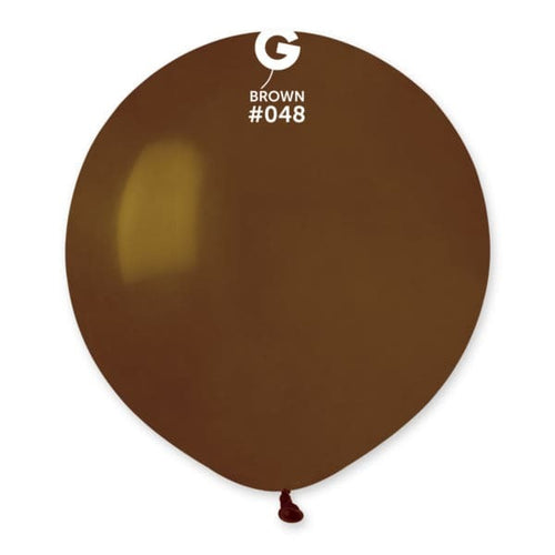 Gemar Latex Balloons Standard Brown #048 19in - 5 pieces