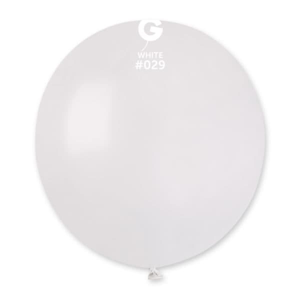 Gemar Latex Balloons Metal White #029 19in - 5 Pieces