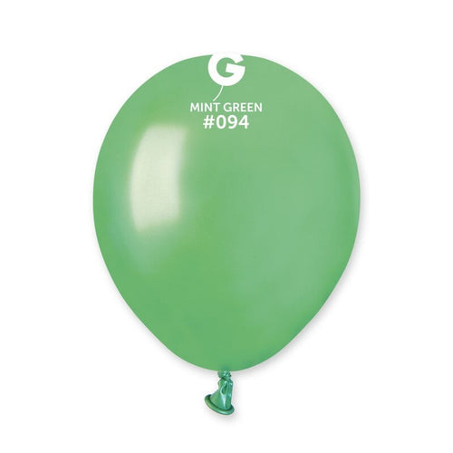 Gemar Latex Balloons Metal Mint Green #094 5in - 100 pieces