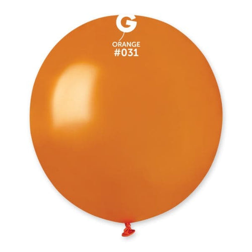 Gemar Latex Balloons Metal Orange #031 19in - 5 Pieces