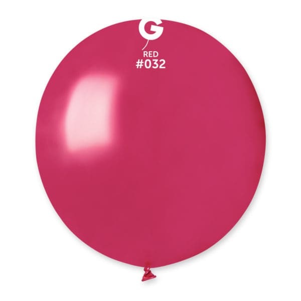 Gemar Latex Balloons Metal Red #032 19in - 5 Pieces