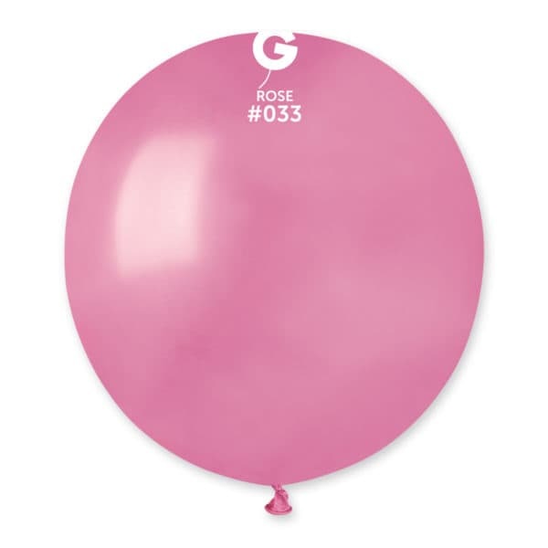 Gemar Latex Balloons Metal Rose #033 19in - 5 Pieces