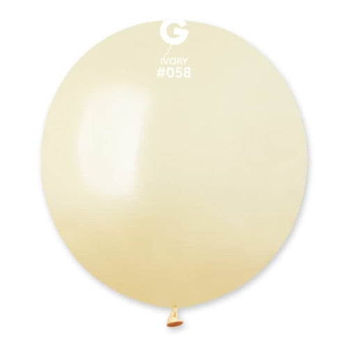 Gemar Latex Balloons Metal Ivory #058 19in - 5 pieces