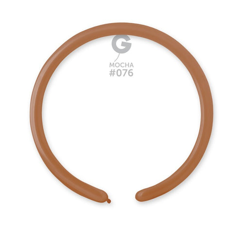 Gemar Latex Balloons Standard Mocha #076 1in - 50 pieces