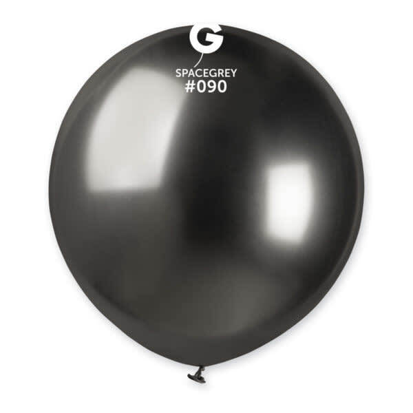Gemar Latex Balloons Shiny Space Grey #090 19in - 5 pieces