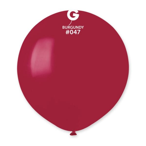 Gemar Latex Balloons Standard Burgundy #047 19in - 5 pieces