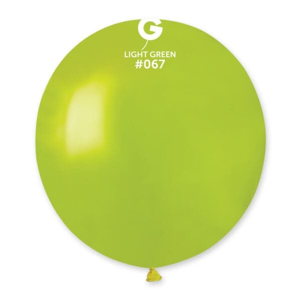 Gemar Latex Balloons Metal Light Green #067 19in - 5 pieces