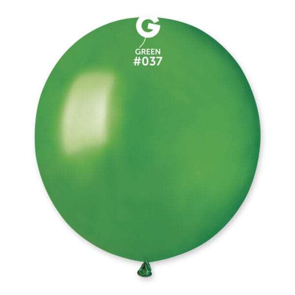 Gemar Latex Balloons Metal Green #037 19in - 5 pieces