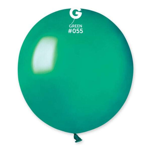 Gemar Latex Balloons Metal Green #055 19in - 5 pieces