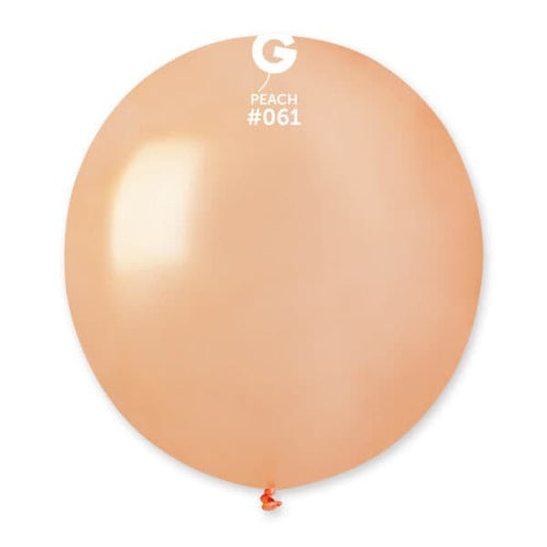 Gemar Latex Balloons Metal Peach #061 19in - 5 pieces