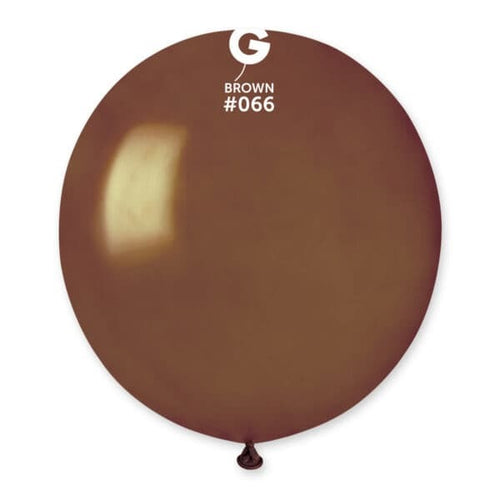Gemar Latex Balloons Metal Brown #066 19in - 5 pieces