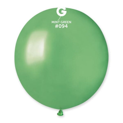 Gemar Latex Balloons Metal Mint Green #094 19in - 5 pieces