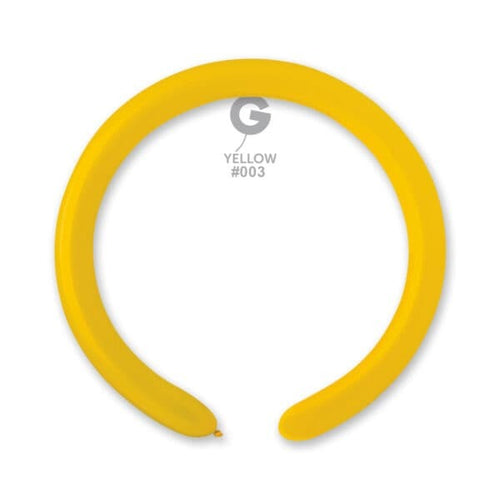 Gemar Latex Balloons Standard Yellow #003 2in - 50 pieces