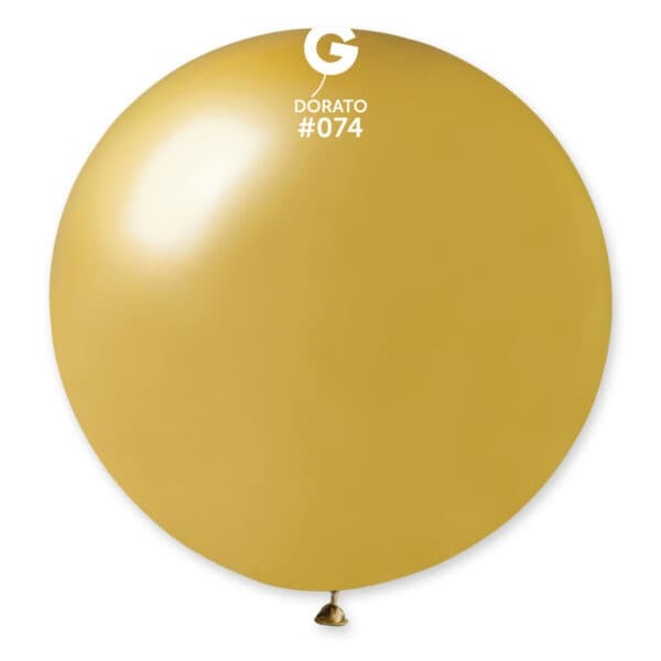 Gemar Latex Balloons Metal Dorato #074 31in - 1 Piece