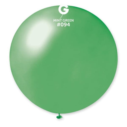 Gemar Latex Balloons Metal Mint Green #094 31in - 1 Piece