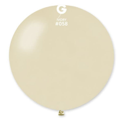 Gemar Latex Balloons Metal Ivory #058 31in - 1 Piece