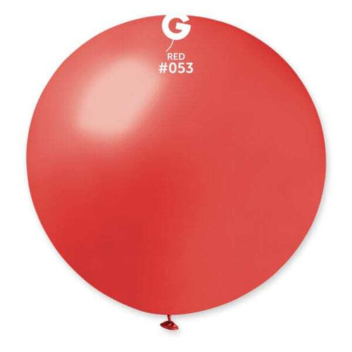 Gemar Latex Balloons Metal Red #053 31in - 1 Piece