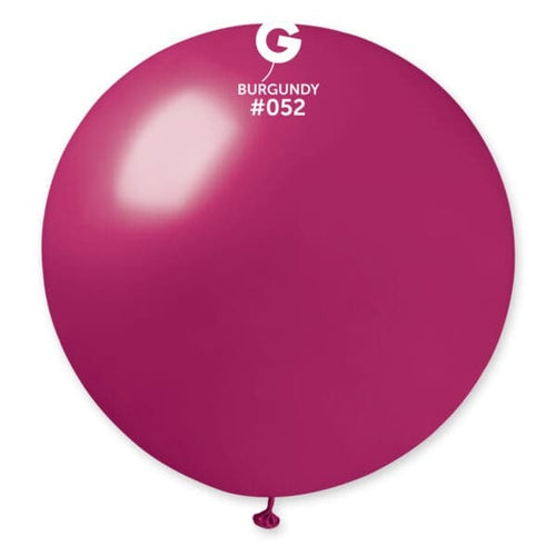 Gemar Latex Balloons Metal Burgundy #052 31in - 1 Piece