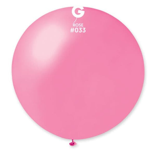 Gemar Latex Balloons Metal Rose #033 31in - 1 Piece