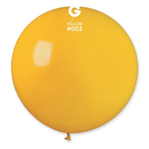 Gemar Latex Balloons Standard Yellow #003 31in - 1 piece