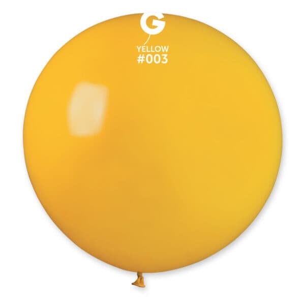 Gemar Latex Balloons Standard Yellow #003 31in - 1 piece