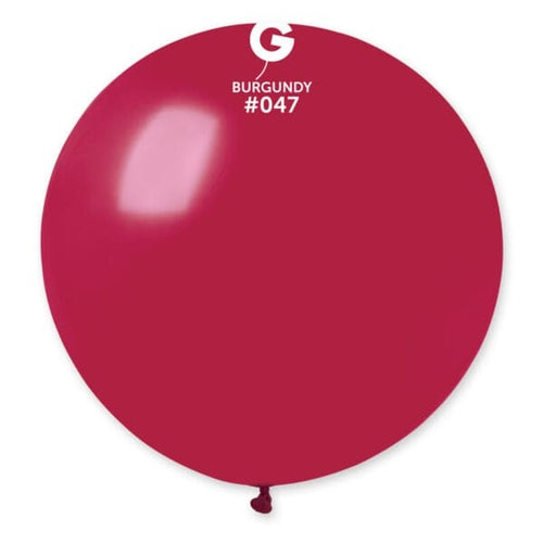 Gemar Latex Balloons Standard Burgundy #047 31in - 1 piece