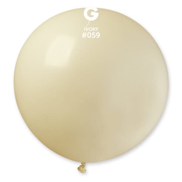Gemar Latex Balloons Standard Ivory #059 31in - 1 piece