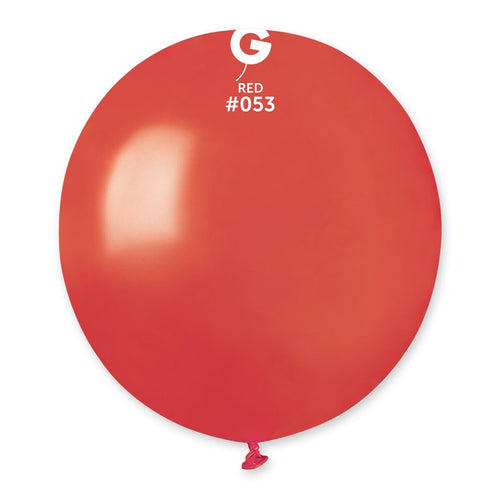 Gemar Latex Balloons Metal Red #053 19in - 5 pieces