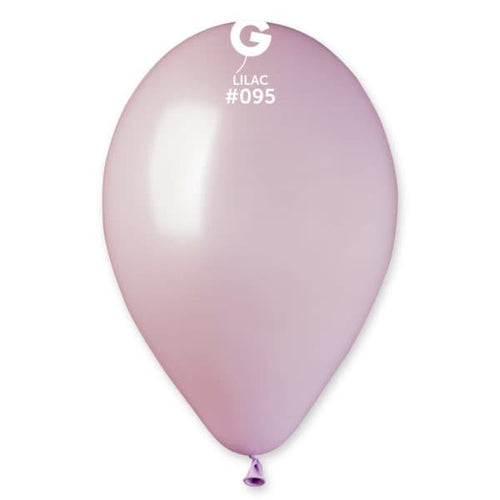 Gemar Latex Balloons Metal Lilac #095 12in - 50 Pieces