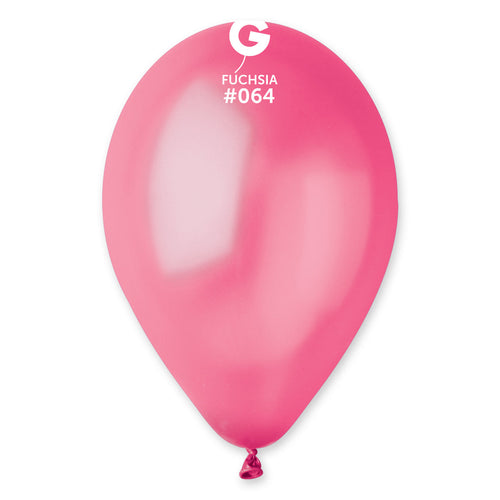 Gemar Latex Balloons Metal Fuchsia #064 12in - 50 Pieces