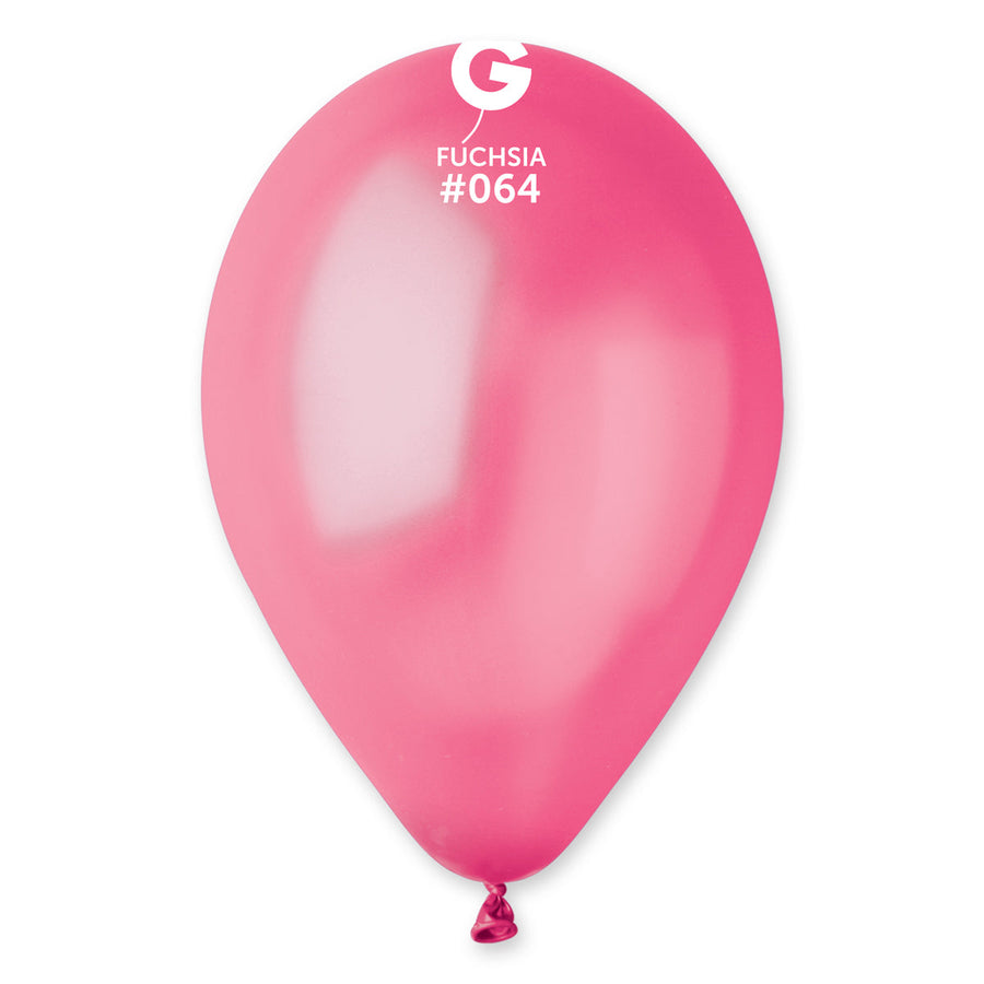 Gemar Latex Balloons Metal Fuchsia #064 12in - 50 Pieces