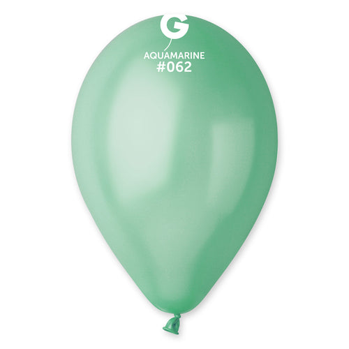 Gemar Latex Balloons Metal Acquamarine #062 12in - 50 Pieces