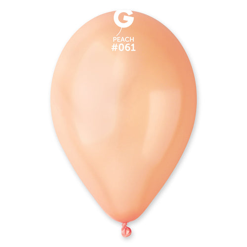Gemar Latex Balloons Metal Peach #061 12in - 50 Pieces