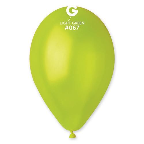 Gemar Latex Balloons Metal Light Green #067 12in - 50 Pieces