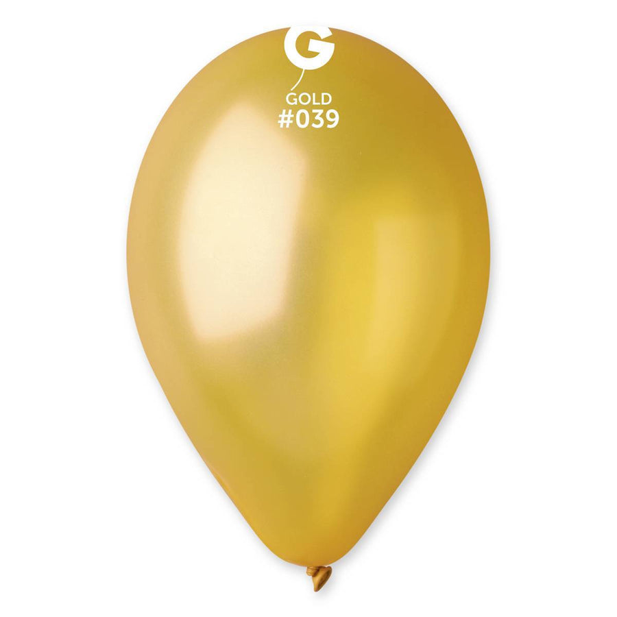 Gemar Latex Balloons Metal Gold #039 12in - 50 Pieces