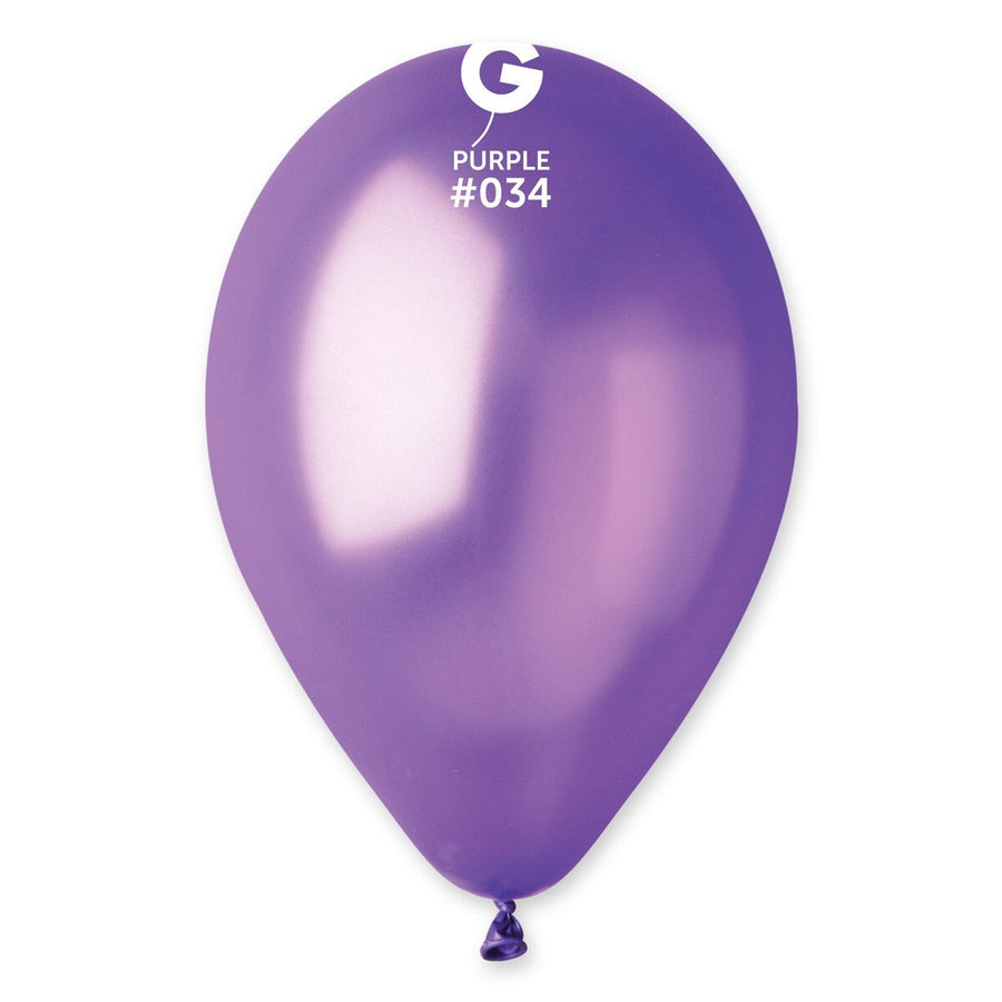 Gemar Latex Balloons Metal Purple #034 12in - 50 Pieces