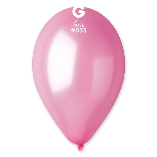 Gemar Latex Balloons Metal Rose #033 12in - 50 Pieces