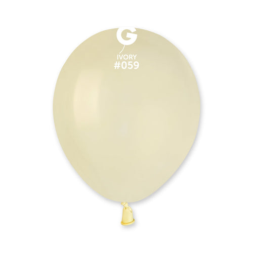 Gemar Latex Balloons Standard Ivory #059 5in - 100 pieces