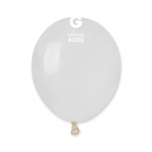Gemar Latex Balloons Crystal Clear #000 5in - 100 pieces