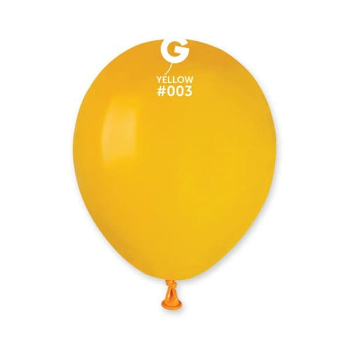 Gemar Latex Balloons Standard Yelow #003 5in - 100 pieces
